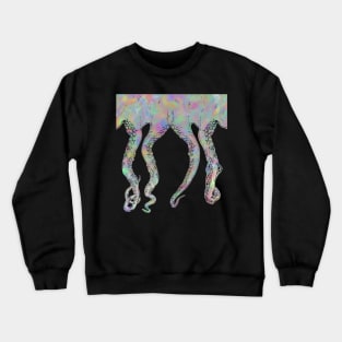 Weird rainbow octopus - yellow Crewneck Sweatshirt